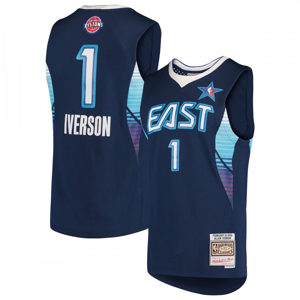 Allen Iverson Eastern Conference Throwback Hardwood Classics 2009 NBA All-Star Game Swingman Jersey - Navy-Pro Kit Vault | Brand New 26/27 Sports Jerseys